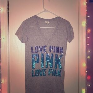 PINK Ombré Sequence T-Shirt